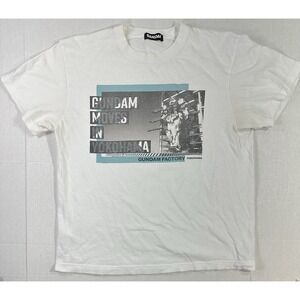 Bandai Gundam "Moves in Yokohama" Graphic T-Shirt – White